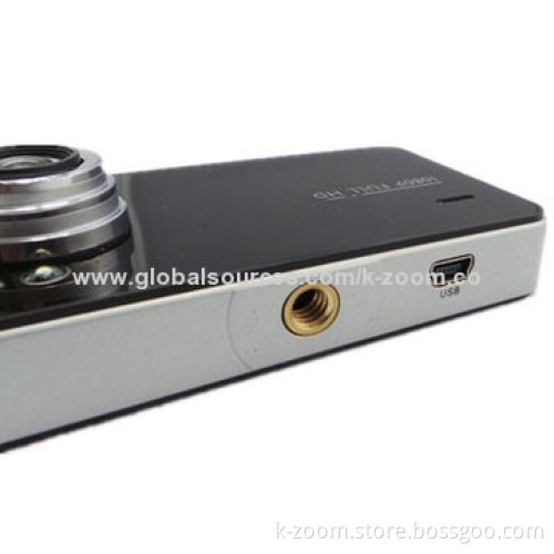 Vehicle recorder, max 1280*720/30fps, 2.4 inches 4:3, 90 degrees view angle